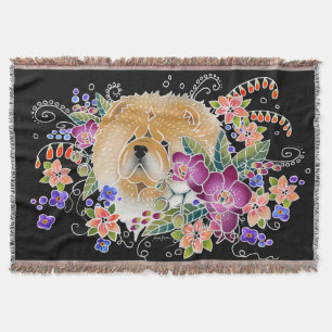 GARDEN DANCE CHOW - Woven throw blanket