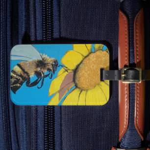 'Garden Dance' Painting on a Luggage Tag