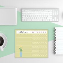 Garden Day Dreams – Weekly Checklist Floral Sticky