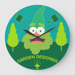 Garden Designer Gardening Design Gardeners Mug Large Clock