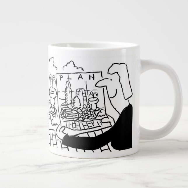 Garden Designer or Landscape Gardener Large Coffee Mug (Right)