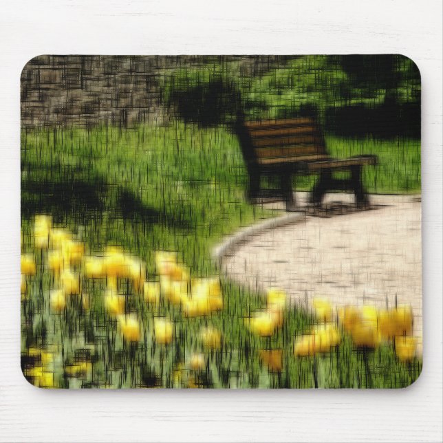 Garden digital effect of style "impression"  mouse mat (Front)