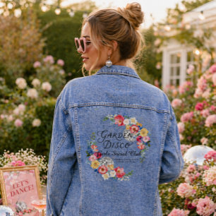 Garden Disco   Bachelorette Bridesmaid  Denim Jacket