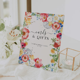 Garden Disco Cards & Gifts Table Sign
