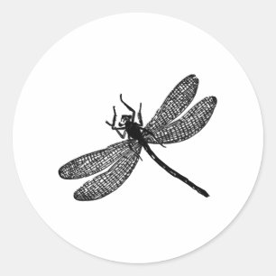 Garden Dragonfly Print Gift Tee Classic Round Sticker