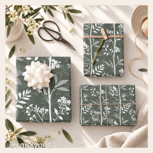 Garden Dream Refined Floral Wrapping Paper Sheet