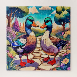 Garden Ducks Jigsaw Puzzle