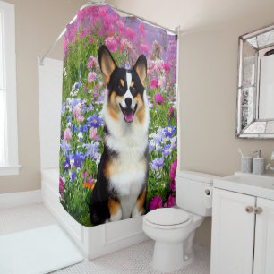 Garden Dweller Corgi Shower Curtain