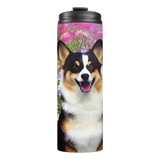 Garden Dweller Corgi Thermal Tumbler (Front)