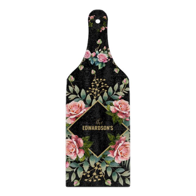 Garden Elegance: Botanical Cutting Board (Front)