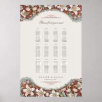 Garden Elegance Floral Wedding Seating Chart