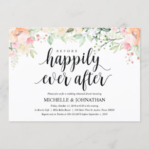Garden Elegance Wedding Rehearsal Dinner Invites