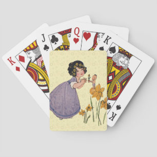 Garden Elf Daffodil Fairyland Spring Easter Playing Cards