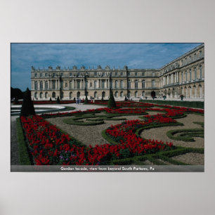 Garden facade, view from beyond South Parterre, Pa Poster
