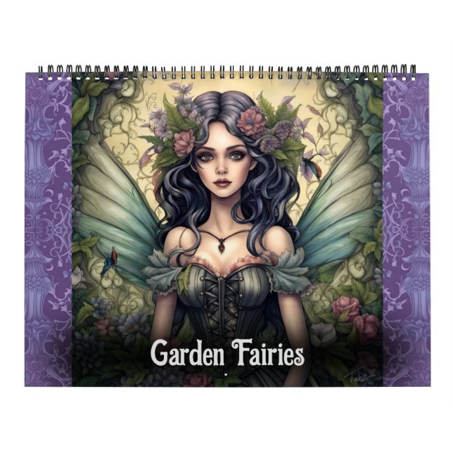 Garden Fairies by Ivy and Bat Art Calendar (Cover)