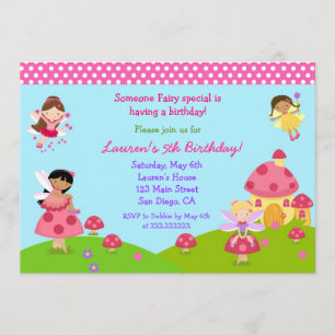 Garden Fairy Birthday Invitation