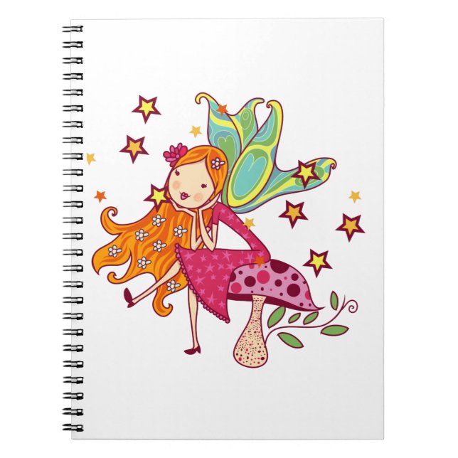Garden Fairy on Mushroom Notebook (Front)