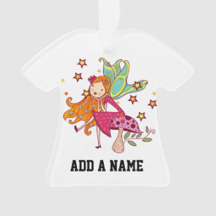 Garden Fairy on Mushroom Ornament