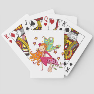 Garden Fairy on Mushroom Playing Cards