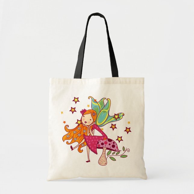 Garden Fairy on Mushroom Tote Bag (Front)