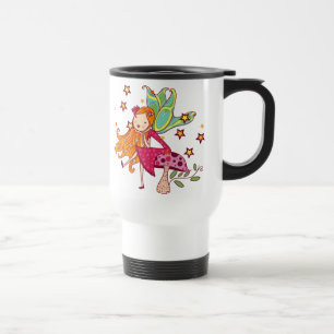 Garden Fairy on Mushroom Travel Mug
