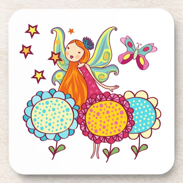 Garden Fairy With Flowers Coaster (Front)