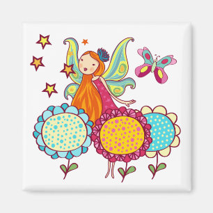Garden Fairy With Flowers Magnet