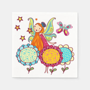 Garden Fairy With Flowers Napkin