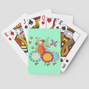 Garden Fairy With Flowers Playing Cards