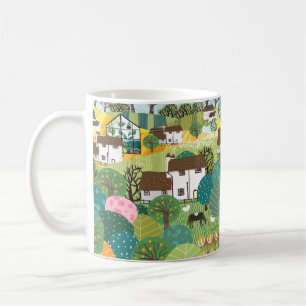 Garden, farm, nature and countryside. Vintage illu Coffee Mug