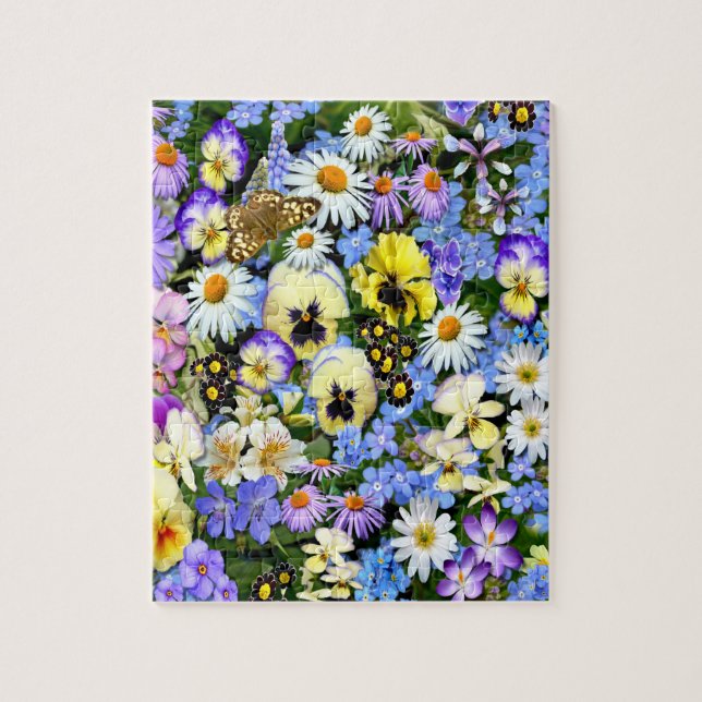 Garden Favorites with Butterfly Jigsaw Puzzle (Vertical)