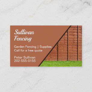 Garden Fencing Construction Business Card