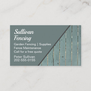 Garden Fencing Construction Maintenance  Business Card