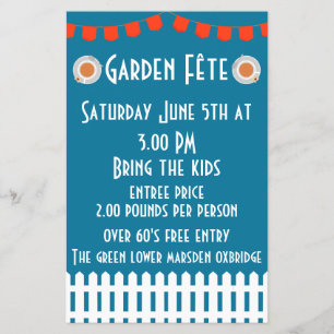 Garden Fete Invitation Flyer