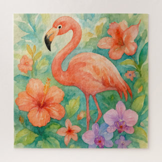 Garden Flamingo Jigsaw Puzzle