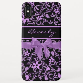 Garden Floral and Purple Bow iPhone XS Max Case