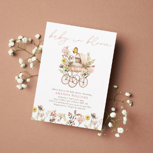 Garden Floral Baby in Bloom Baby Shower Invitation