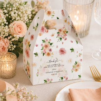 Garden Floral Blooms | Wedding Thank You Favour Box