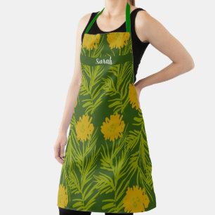 Garden Floral Botanical Greenery Apron
