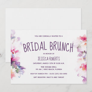 Garden Floral Bridal Brunch Bridal Shower Party Invitation