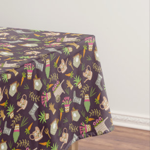 Garden Floral Brown Tablecloth