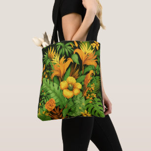 Garden Floral Flower Plant Green Nature Tote Bag