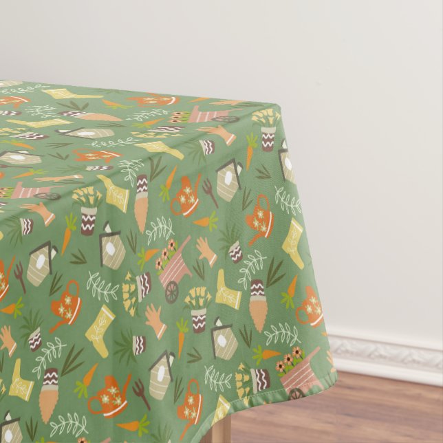 Garden Floral Green Tablecloth (In Situ)