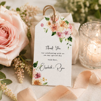 Garden Floral Meadow | Summer Wedding Thank You Gift Tags