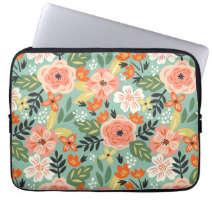 Garden Floral Pattern Laptop Sleeve