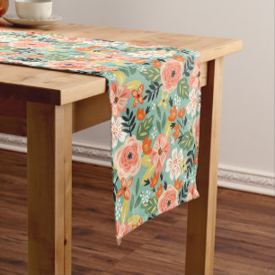 Garden Floral Pattern Medium Table Runner