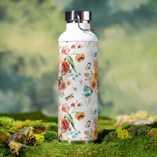 Garden Floral Pattern Water Bottle