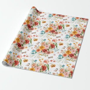 Garden Floral Pattern Wrapping Paper