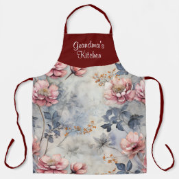 Garden Floral Personalised All Over Print Apron