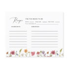 Garden Floral Wildflower Bridal Shower Recipe